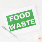 Voedselverspilling Bord Rechthoekige Sticker (Envelop)