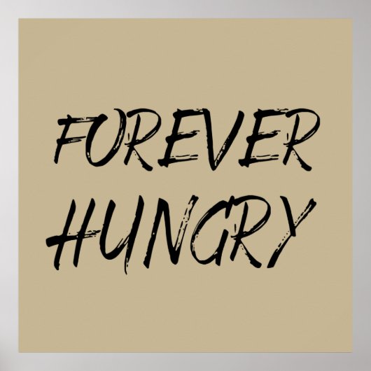 voedselverspilling die altijd honger lijdt poster (Voorkant)