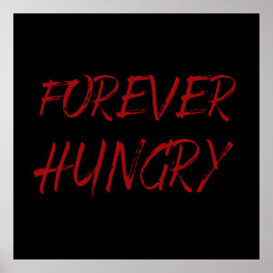 voedselverspilling die altijd honger lijdt poster