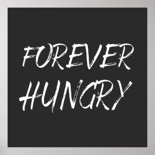 voedselverspilling die altijd honger lijdt poster