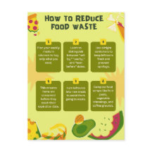Voedselverspilling Poster vermindert voedselverspi