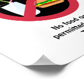 Voedselvrije ruimte Classroom Gepersonaliseerd All Poster (Hoek)