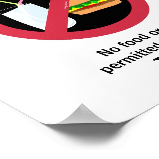 Voedselvrije ruimte Classroom Gepersonaliseerd All Poster (Hoek)