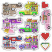 Voedselwagens sticker set (Voorkant)