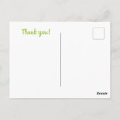 Voedselwoordspeling Dank u Pear Fruit Schattige Vo Briefkaart (Achterkant)