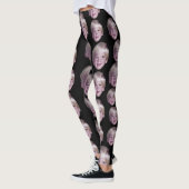 Voeg 1 Drijvende foto toe - Willekeurig patroon zw Leggings (Links)