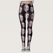 Voeg 1 Drijvende foto toe - Willekeurig patroon zw Leggings (Voorkant)