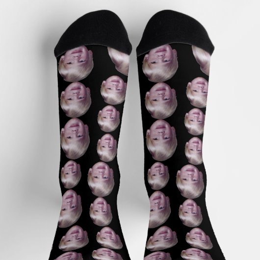 Voeg 1 Drijvende foto toe - Willekeurig patroon zw Sokken (Top)