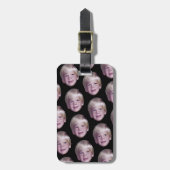 Voeg 1 Floating Head Photo Half Drop Pattern Black Bagagelabel (Voorkant verticaal)