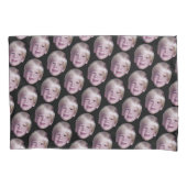 Voeg 1 Floating Head Photo Half Drop Pattern Black Kussensloop (Voorkant)