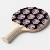 Voeg 1 Floating Head Photo Half Drop Pattern Black Tafeltennisbatje (Voorkant Gekanteld)