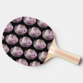 Voeg 1 Floating Head Photo Half Drop Pattern Black Tafeltennisbatje (Zijkant)