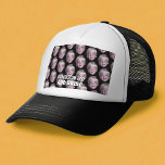 Voeg 1 Floating Head Photo Half Drop Pattern Black Trucker Pet<br><div class="desc">Een png-bestand met je hoofd bijgesneden werkt het beste. Een zwevend hoofd maakt dit een leuk en feestelijk ontwerp om uit te delen als een geschenk of verjaardagsgunst. Als je over de juiste vaardigheden beschikt,  kun je deze foto vervangen door je foto.</div>