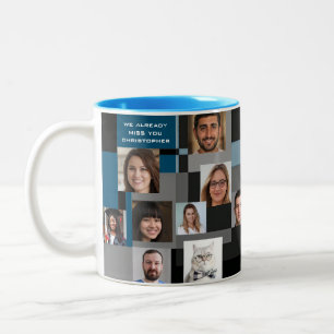 Voeg 20 foto's Moderne collega pensioen afscheid Tweekleurige Koffiemok