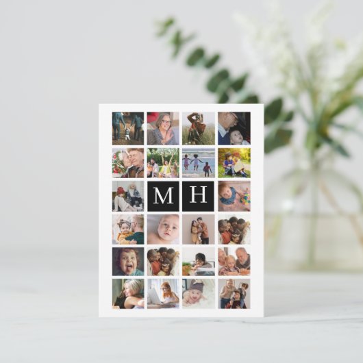 Voeg 22 foto's toe en maak je eigen  feestdagenkaart (Staand voorkant)