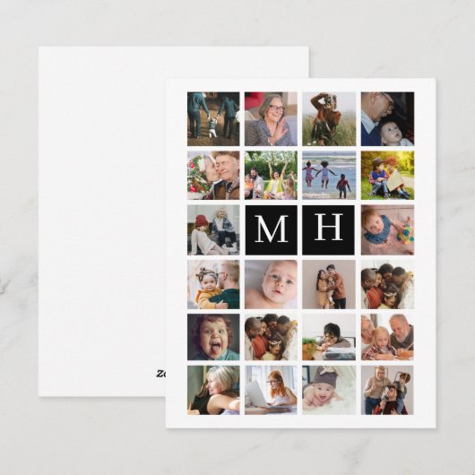 Voeg 22 foto's toe en maak je eigen  feestdagenkaart (Voorkant / Achterkant)