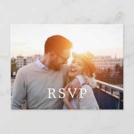 Voeg 2 aangepaste foto gepersonaliseerde bruiloft  briefkaart