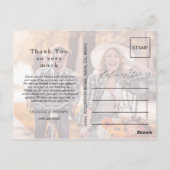 Voeg 2 aangepaste foto gepersonaliseerde bruiloft  briefkaart (Achterkant)