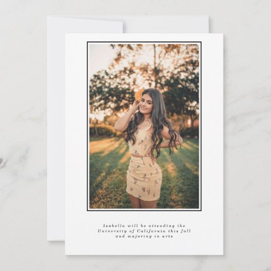 Voeg 2 foto Modern Afstuderen Aankondiging (Achterkant)