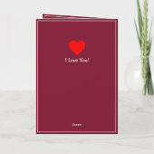 Voeg 2 foto's donkerrood Valentijn hart + liefdesg Kaart (Achterkant)