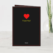 Voeg 2 foto's Fiery Red Valentijn Heart Love Gedic Kaart (Achterkant)