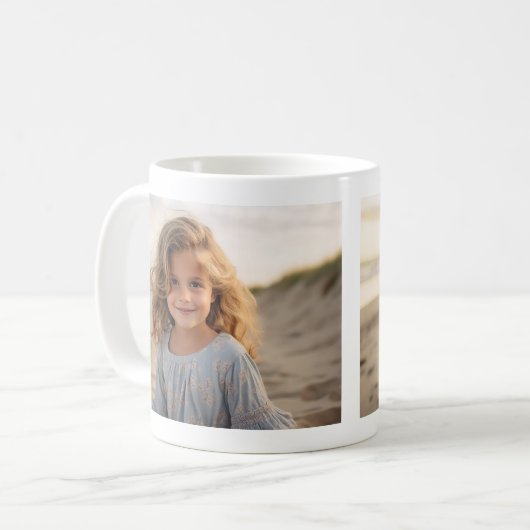 Voeg 2 Foto's toe - Eenvoudige collage aan beide z Koffiemok (Voorkant links)