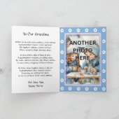 Voeg 2 foto's toe in blauwe lijsten voor oma kaart (Binnen)