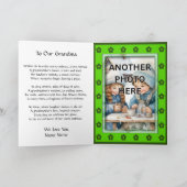 Voeg 2 foto's toe in groene lijsten voor oma kaart (Binnen)