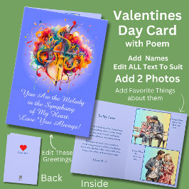 Voeg 2 foto's toe, je bent de melodie in mijn Vale Kaart