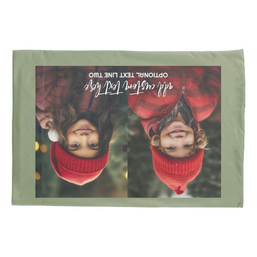 Voeg 2 foto's toe - Simple Collage Kussensloop (Achterkant)