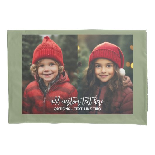 Voeg 2 foto's toe - Simple Collage Kussensloop (Voorkant)