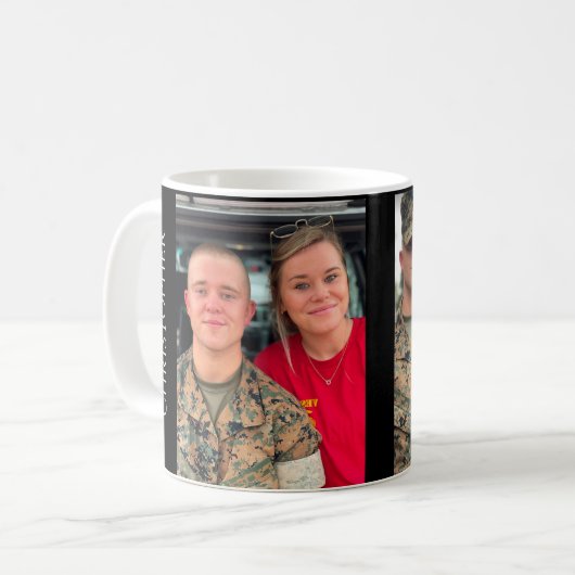 Voeg 2 Mok Foto Siblings Monogram koffie toe (Voorkant links)