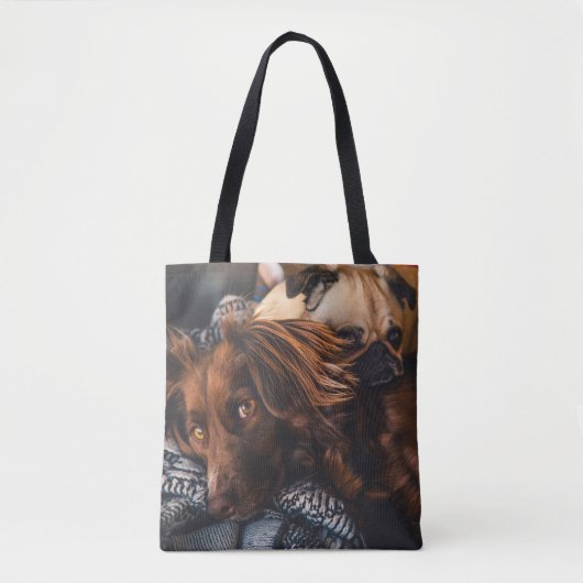 Voeg 2 Sided Pet Foto toe Tote Bag (Voorkant)
