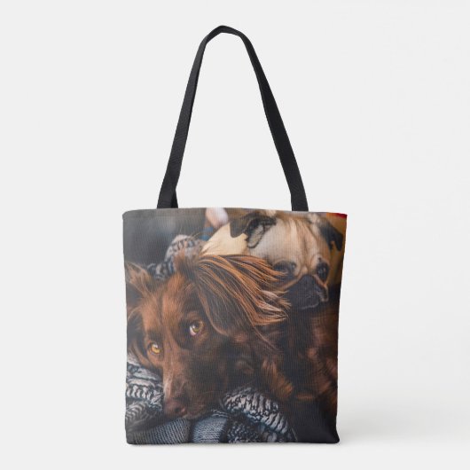 Voeg 2 Sided Pet Foto toe Tote Bag (Achterkant)