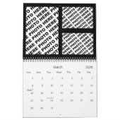 Voeg 34 foto's toe in één kalender rood zwart (Mar 2026)
