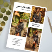 Voeg 3 foto moderne afstudeeraankondigingen toe