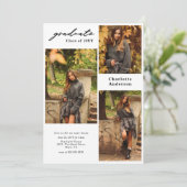 Voeg 3 foto moderne afstudeeraankondigingen toe (Staand voorkant)