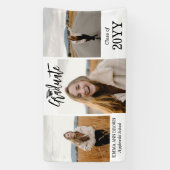 Voeg 3 foto's Modern Script Afstuderen Banner (Verticaal)