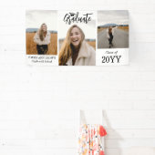 Voeg 3 foto's Modern Script Afstuderen Banner (Insitu)