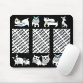 Voeg 3 Foto's Mousepad White Honden toe Muismat (Met muis)