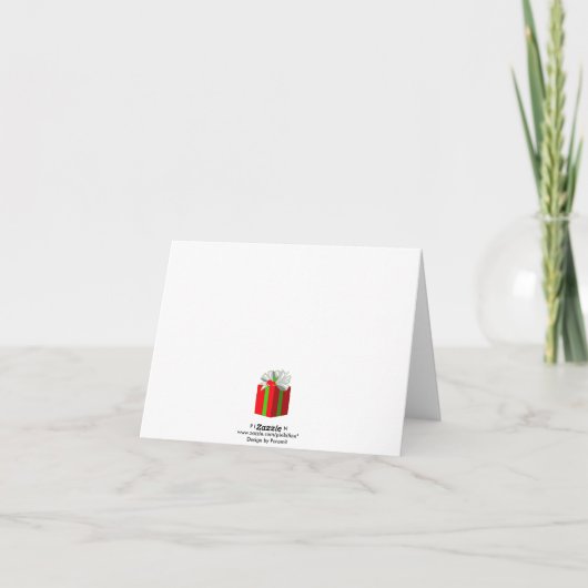 Voeg 3 foto's toe in een vrolijk kerstcadeau Kaart (Achterkant)