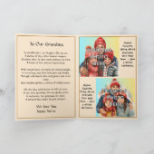 Voeg 3 foto's toe voor oma, gedicht van kinderen kaart (Binnen)