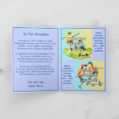 Voeg 3 foto's toe voor oma, gedicht van tieners kaart (Binnen)