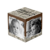 Voeg 4 afbeeldingen familie rustige grijze foto to kubus (Voorkant hoekig)