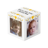 Voeg 4 afbeeldingen toe we love you oma yellow kubus (Voorkant hoekig)