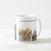 Voeg 4 Foto Collage Greatest Pap Vaderdag toe Koffiemok (Voorkant rechts)