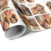 Voeg 4 van je favoriete foto's toe - Crazy Pattern Cadeaupapier (Rol Hoek)