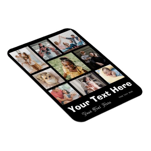 Voeg 9 foto's en uw favoriete titel toe magneet (Rechterzijde)