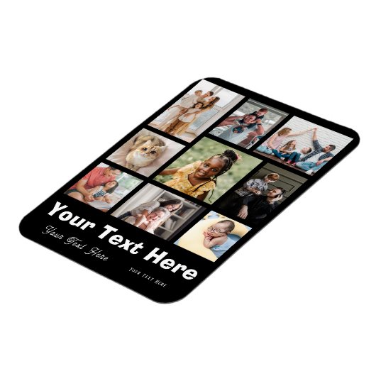Voeg 9 foto's en uw favoriete titel toe magneet (Linkerzijde)