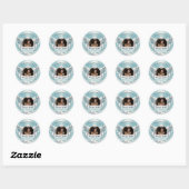Voeg aangepaste herdenkingsfoto toe ronde sticker (Vel)